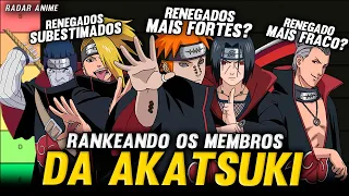 TIER LIST DOS MELHORES E PIORES MEMBROS DA AKATSUKI