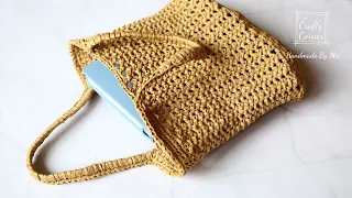 Crochet Bag Quick And Easy // Raffia Bag Tutorial