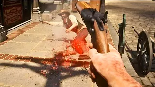 RDR 2 - Brutal Shotgun Kills - Funny Moments Gameplay  | Red Dead 2