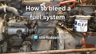 Vintage Thursday. Bleeding a Massey Ferguson fuel system.