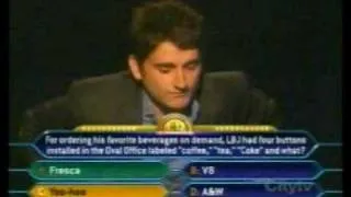 Millionaire dollar question, wrong answer