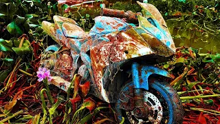 Restoration old MotoGP Kawasaki Ninja Minibike | Restore abandoned rusty racing Motorcycle mini