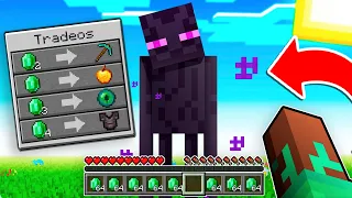 MINECRAFT pero LOS MOBS INTERCAMBIAN OBJETOS OP!