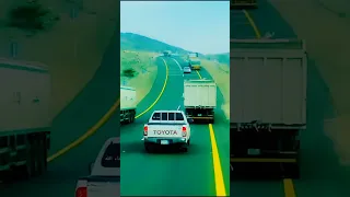 Car overtaking on loaded truck| speed car overtake on heavy loaded Truck | Racing car on highway