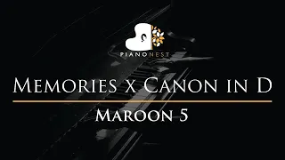 Maroon 5 - Memories X Canon in D - Piano Karaoke / Sing Along Cover with Lyrics