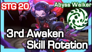 Abyss Walker 3rd Awaken STG20 Skill Rotation / Rune Night Fall Super OP on STG / Dragon Nest China