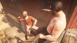 Red Dead Redemption 2 PC 60FPS - Saloon Fights Vol.34 (Euphoria Physics)