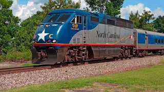 North Carolina Amtrak 77 Piedmont Arrives in Burlington, NC (BNC)