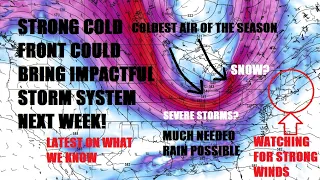 Strongest cold front of the Fall could bring impactful weather for many this coming week