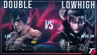 Tekken 8 ▰ DOUBLE (Law) VS LOWHIGH (Devil Jin) | High Level Gameplay