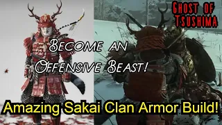 Ghost of Tsushima | Insanely Good Sakai Clan Armor Build! (Offensive Beast!)