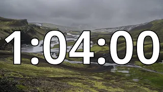 1 Hour 4 Minutes Countdown Timer With Alarm Sound At the End (Simple Beep)