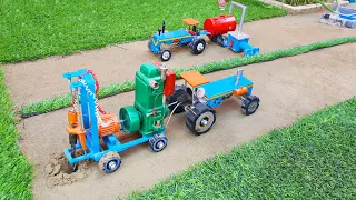 diy tractor mini borewell drilling machine || boring machine ||