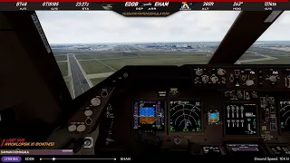 P3DV5|PMDG |GTI8185| B747-8F| VATSIM| Storm Eunice!🛫EDDB/Brandenburg✈✈ EHAM/Amsterdam🛬