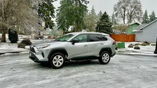 Ice Storm of 2024 - Toyota RAV4 LE AWD On Icy Road
