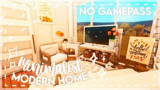 No Gamepass Cozy Minimalist Modern One Story Home - Speedbuild and Tour - iTapixca Builds