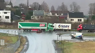 Trucks in difficult roads