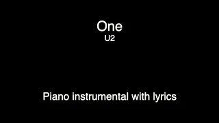 One - U2 (piano karaoke)