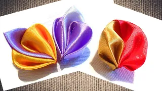 Kanzashi petals for ribbon flowers / Kanzashi flower petals tutorial