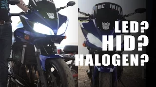 LED Motorcycle Headlights Review - LED, HID, or Halogen? | The Inja