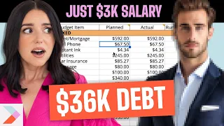 $36k in Debt and Only Makes $3k per Month | Millennial Real Life Budget Review Ep. 23