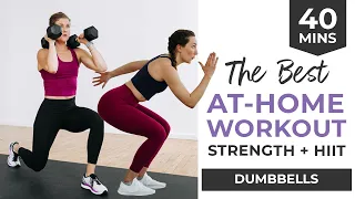 Intense 40-Minute Full Body HIIT (Strength + HIIT with Dumbbells)