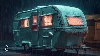 Rainstorm On Camper Trailer 🌧️ Black Screen | 12 Hours | Sleep In Series