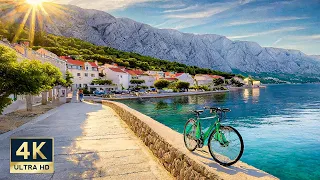 Makarska Riviera Croatia 🇭🇷 Bike Tour 4K Podgora Tucepi Makarska Baska Voda Brela 2023