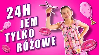 24H JEM TYLKO RÓŻOWE JEDZENIE # 106 SARA- CHALLENGE + ZAKUPY+ RÓŻOWA TRAWA