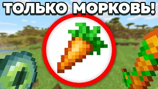 Как пройти майнкрафт используя только морковь?