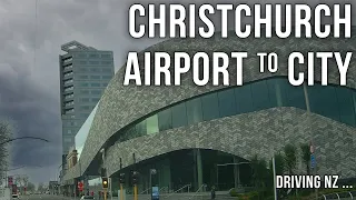 Driving New Zealand: Christchurch - airport to city 4K