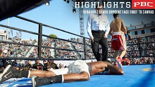 David Benavidez KOs opponent sending him face first to the canvas