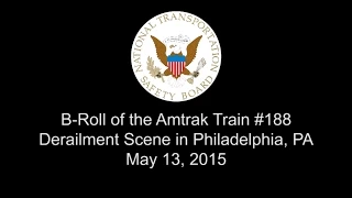 B-Roll of Scene of Amtrak Train #188 Derailment in Philadelphia, PA