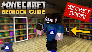 TOP SECRET! Hidden Chiseled Bookshelf Door! EASY to Build! | Minecraft Bedrock Guide 1.20