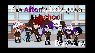 The Afton's kids goes to school + Mike's kids//Gacha Club//Day one