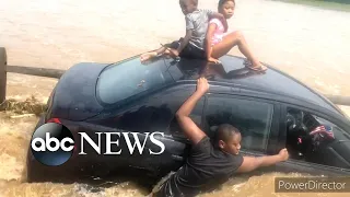 Man saves family of 4 from floodwaters caused by Tropical Storm Isaias