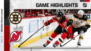 Bruins @ Devils 12/23 | NHL Highlights 2022