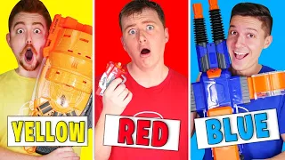 Using Only One Color in GIANT Nerf MYSTERY BOX Challenge!