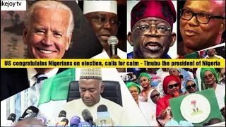 USA congratulates Nigerians on election, calls for calm - Tinubu the president of Nigeria