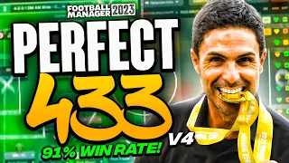 THE BEST! MY PERFECT 433 V4 (91% WIN RATE) - FM23 Tactics! | Football Manager 2023 Tactics