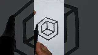 3d Drawing | Draw Geometric Pattern easily.free hand draw for beginners.#Shorts.