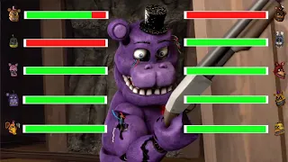 [SFM FNAF] Top 5 FNAF vs FIGHT Animations With Healthbars! | January 2024