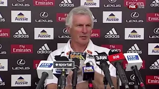 Mick Malthouse angry with reporter's question