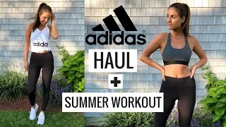 adidas Women's FITNESS CLOTHING HAUL + OUTDOOR SUMMER WORKOUT ROUTINE | Molly J Curley