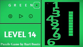 Green LEVEL 14 - Puzzle Game by Bart Bonte