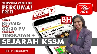 🔴[LIVE] SEJARAH KSSM TING.4 - BAB 2.8 & ULANGKAJI  (V) OLEH CIKGU JAYA #08 #TUISYENPERCUMA