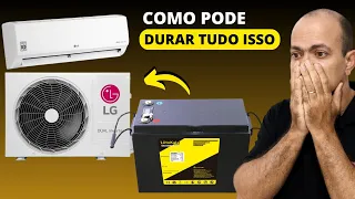 ⏳Quantas HORAS uma BATERIA LiFePO4 Liitokala mantém ligado um AR CONDICIONADO ?