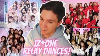 DANCER REACTS TO IZ*ONE Relay Dances! | "La Vie En Rose," Pick Me," "Violeta" & "Fiesta"