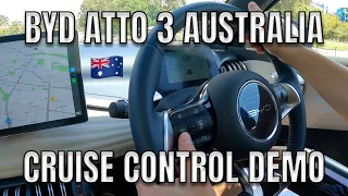 BYD ATTO 3 INTELLIGENT CRUISE CONTROL DEMONSTRATION AUSTRALIA Jan 2023