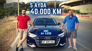 5 ayda 40.000 km | Audi A4 2021 40TDI Advanced | Passat'tan sonra nasıl hissettirdi? |